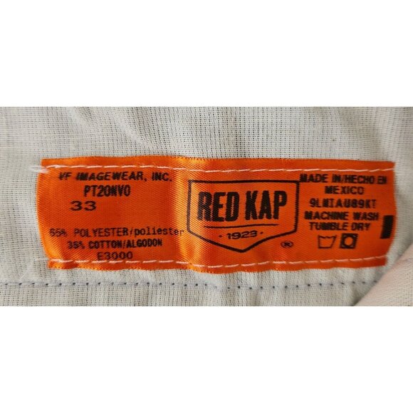 Red Kap Mens Navy Work Pants Style #PT20 Size 33W x 34L Career Construction - Picture 11 of 11